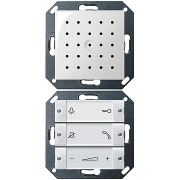 Внутренняя квартирная аудиостанция hand free скрытого монтажа Gira System 55 + E22 Белый глянцевый