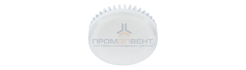 Ecola GX53   LED 10,0W Tablet 220V 2800K матовое стекло (ребристый алюм. радиатор) 27x75