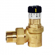 Клапан перепускной угловой WATTS USVR 16 - 3/4" (НР/ВР, Tmax 110°C, PN10, регулировка 0,06-0,36 бар)