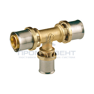 Тройник переходной Giacomini RM151 - 32x3.0 x 26x3.0 x 26x3.0 (прессовой, для металлопластик.труб)