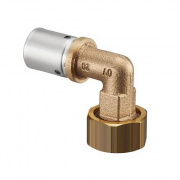 Переход на накидную гайку угловой Oventrop Cofit P - 16x2.0 x 1/2" (прессовой, бронза)