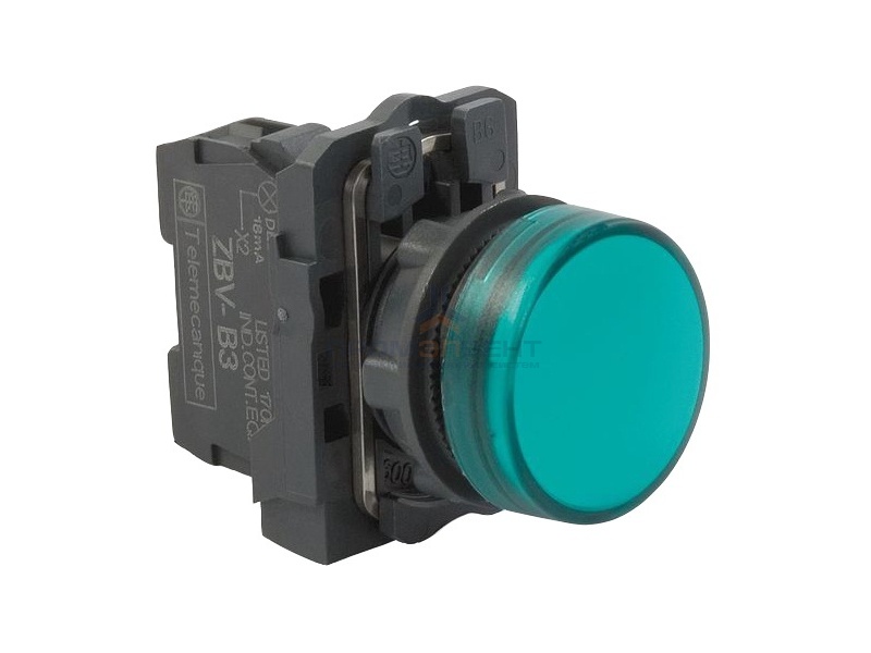 Кнопка Schneider Electric XB5AW33B5 c возвратом, с подсветкой 24В 22мм зеленая